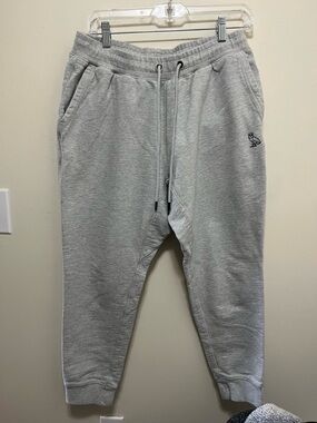 OVO Light Gray Men's Joggers with Embroidered Owl Logo